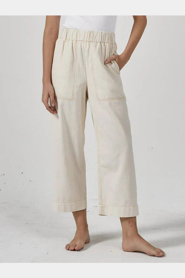 Thrills Ease Utility Pant - Heritage White/Citrus