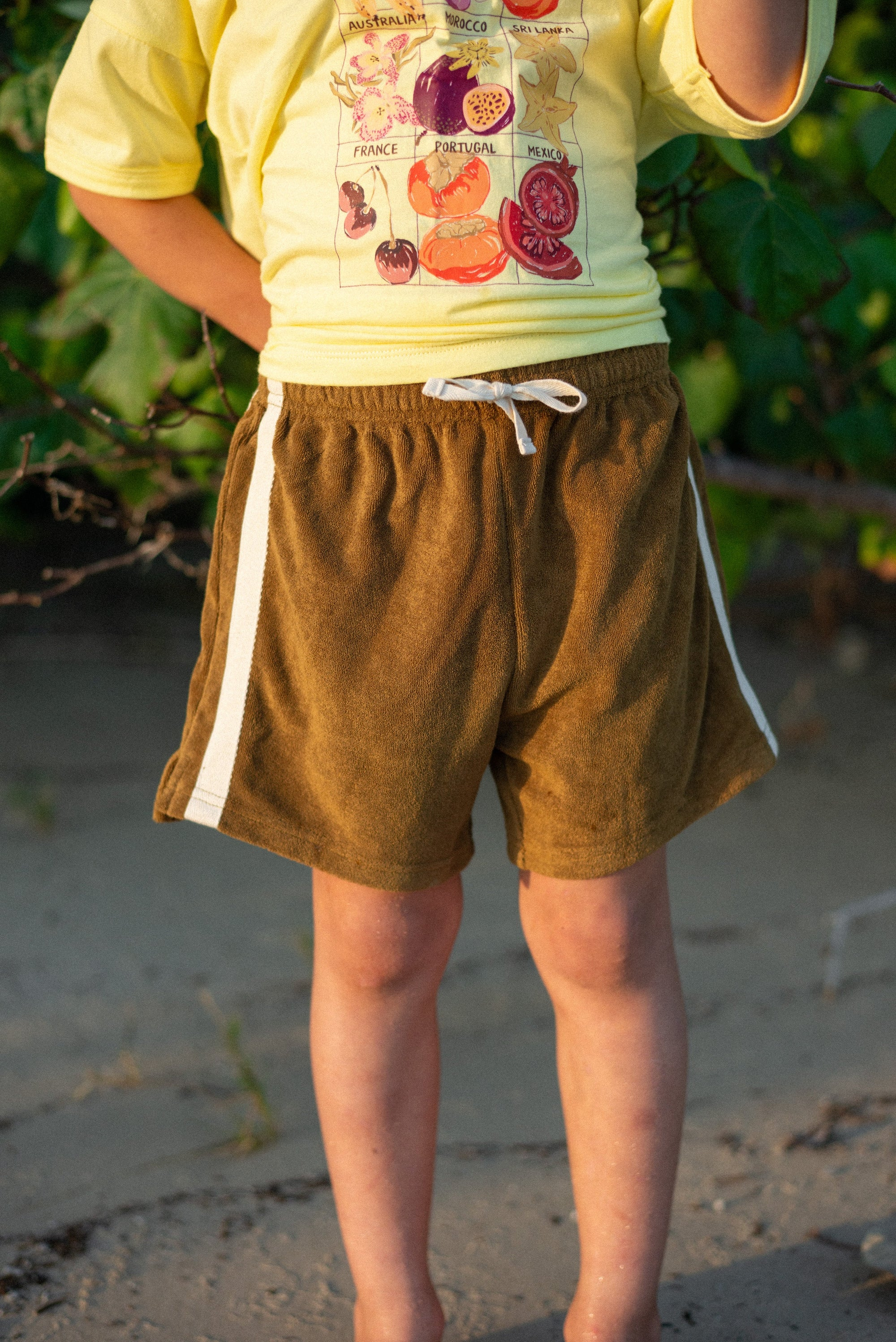ATMOSEA Mini Terry Towelling Shorts - Army Green