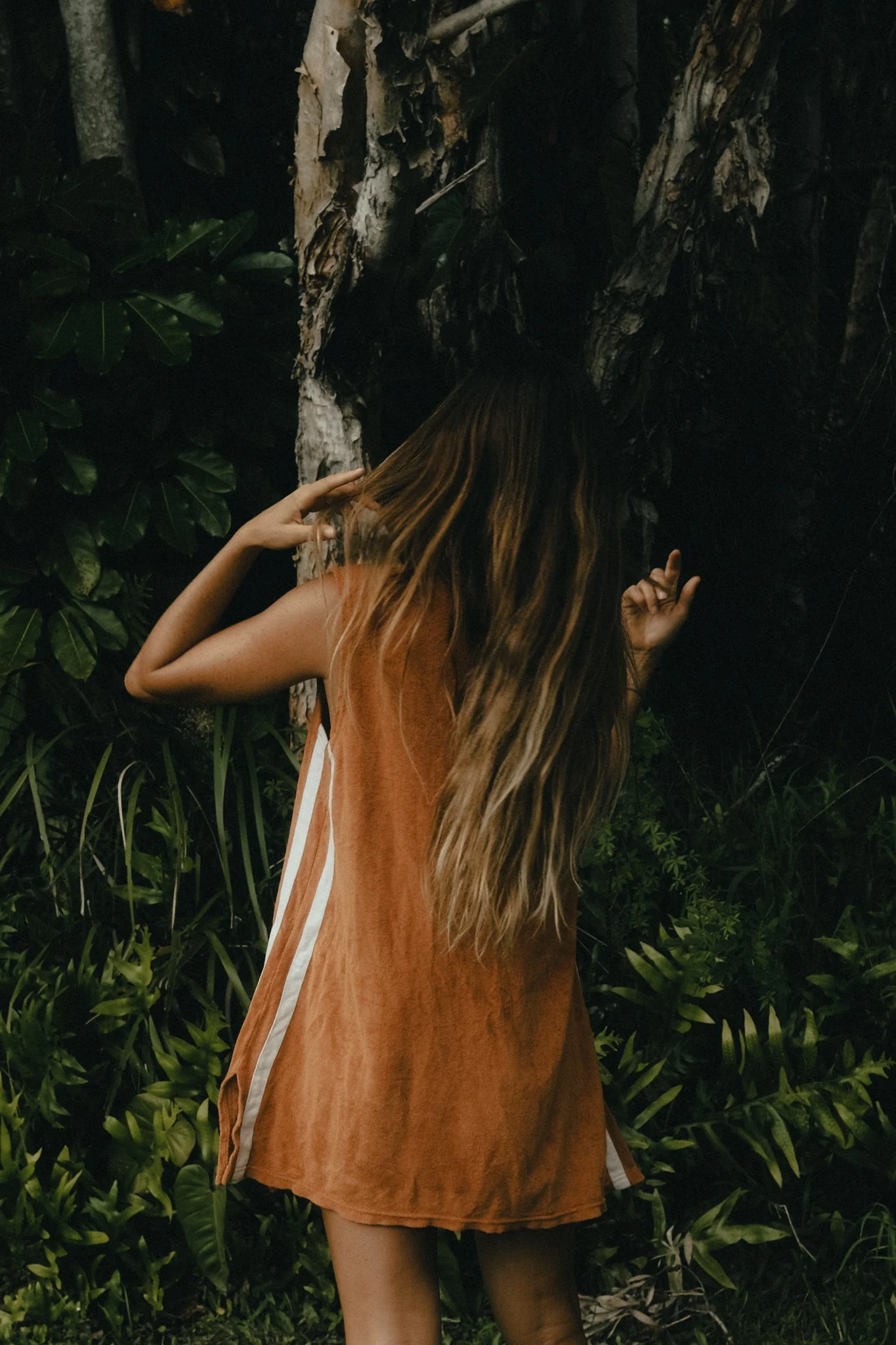 ATMOSEA Sporty terry dress - Rust