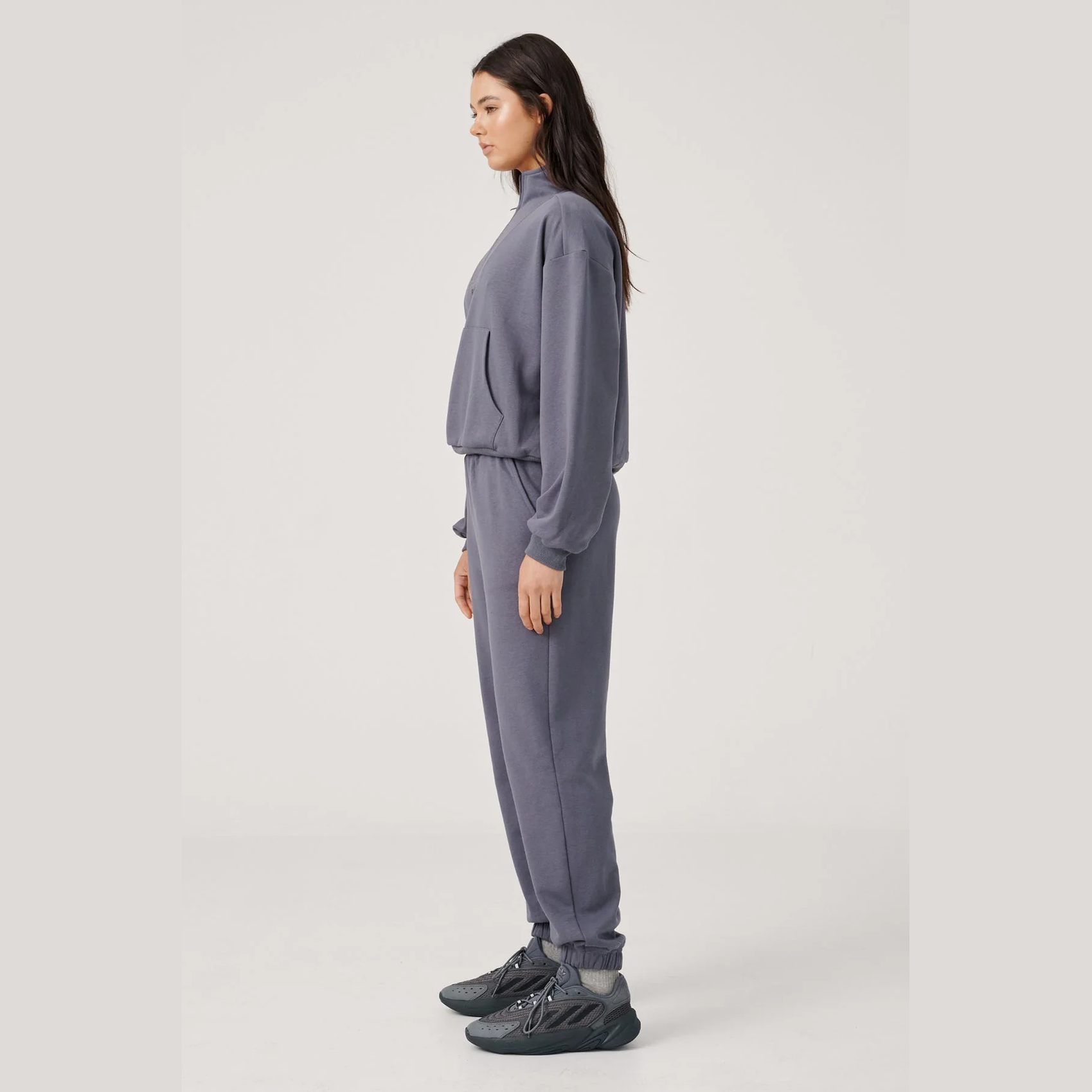 Raef - landon 1/4 zip sweater - washed black