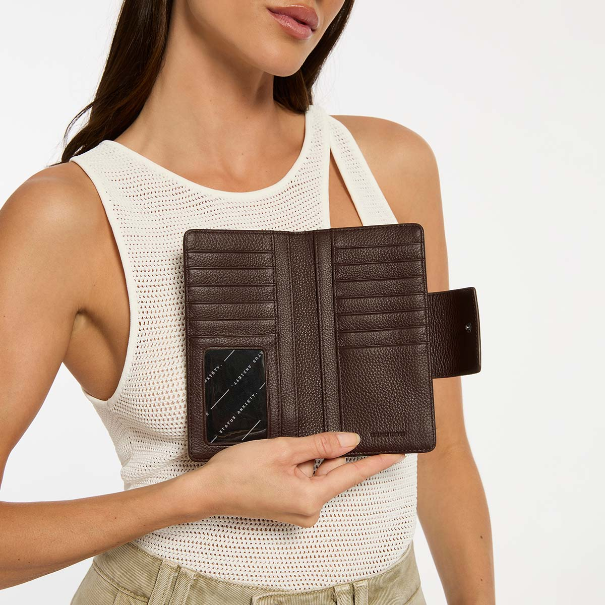 STATUS ANXIETY Ruins Wallet - Cocoa