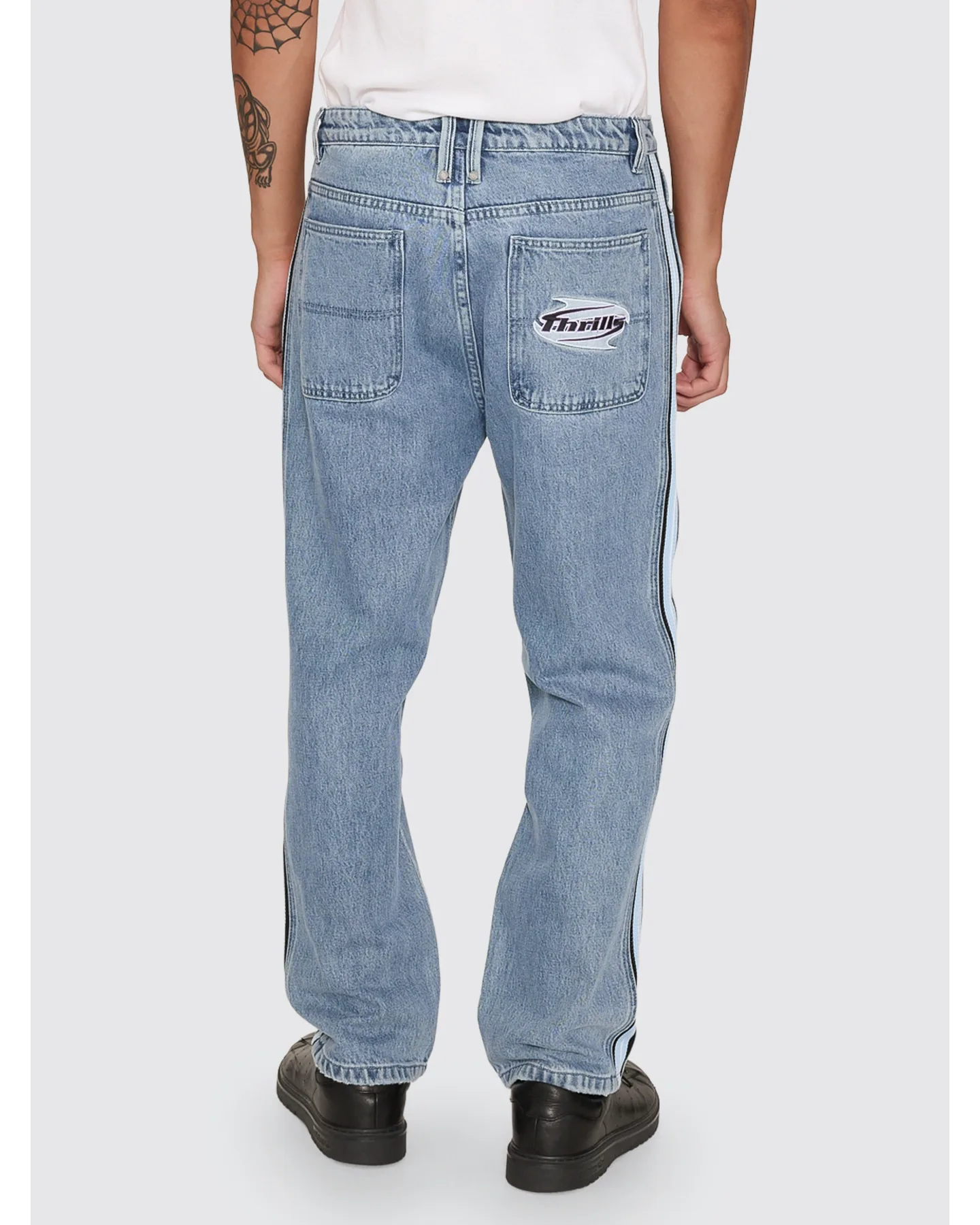 THRILLS Split decisions slacker relaxed denim jean - Vintage stone blue