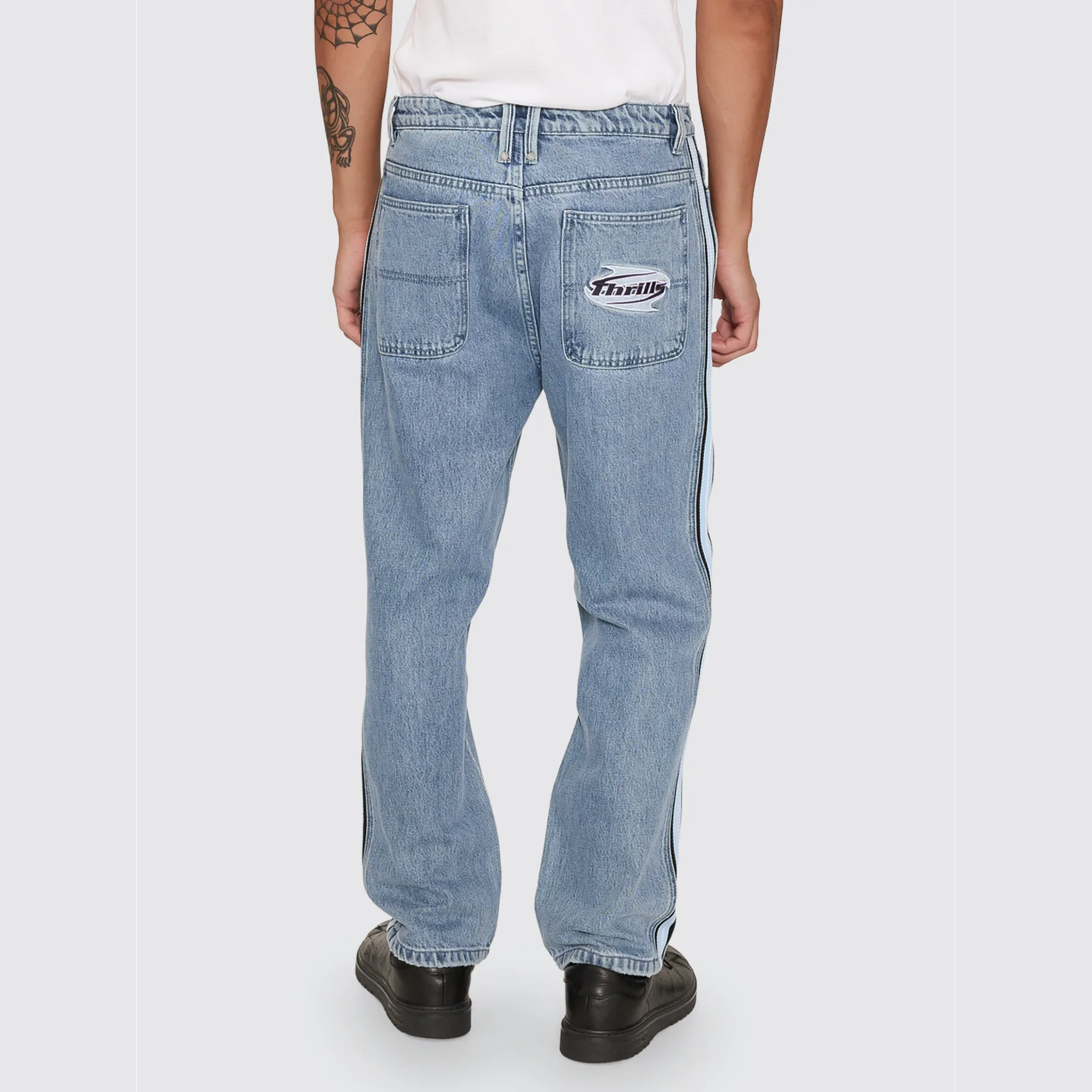 THRILLS Split decisions slacker relaxed denim jean - Vintage stone blue