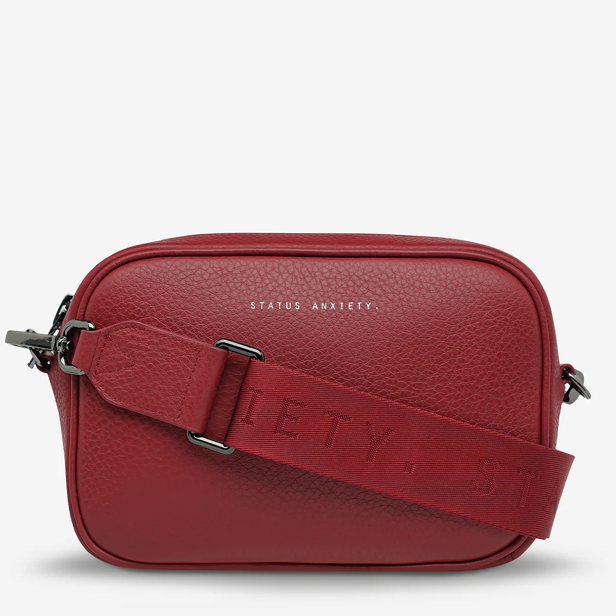 STATUS ANXIETY Plunder Bag With Webbed Strap - Rouge