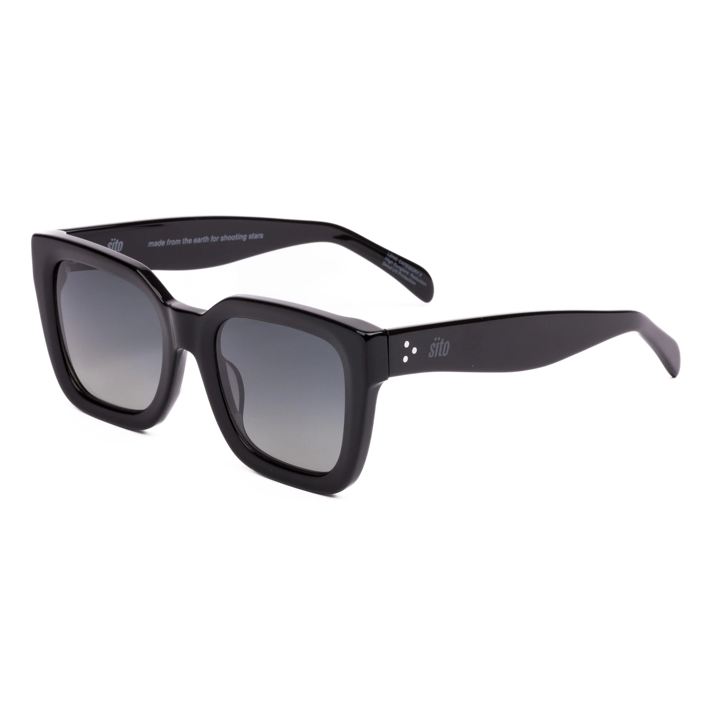 SITO Harlow Sunglasses - Black/Grey Gradient Polarised Lenses
