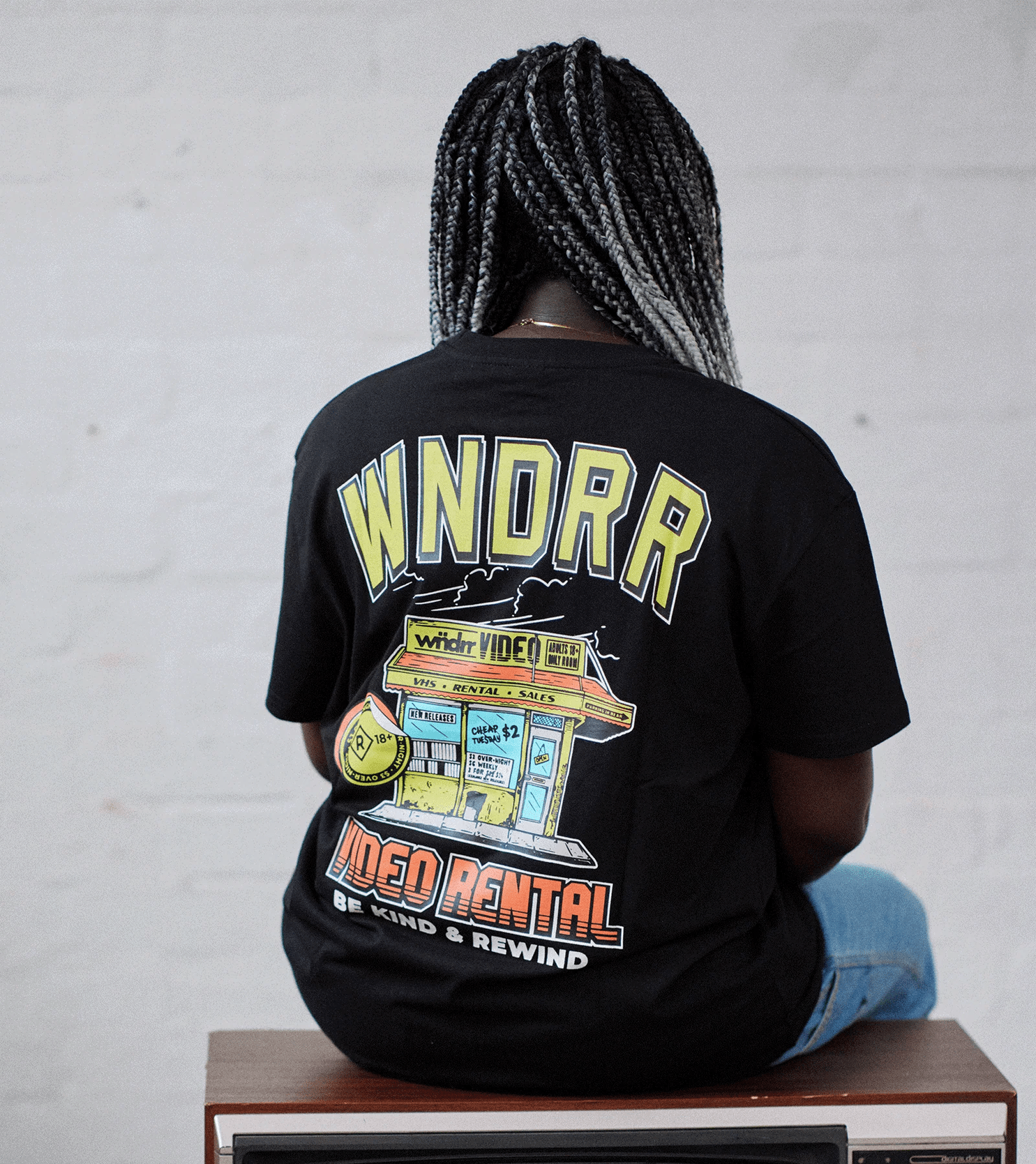 WNDRR Video rental box fit tee - Black
