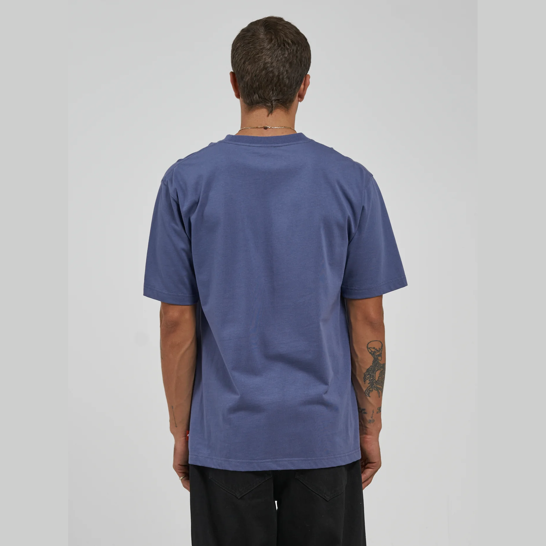 Worship every minute tee - bleached denim