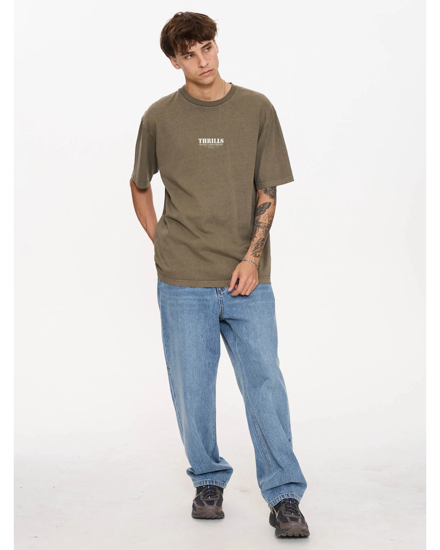 THRILLS Dispensary Oversize Fit Tee - Tarmac