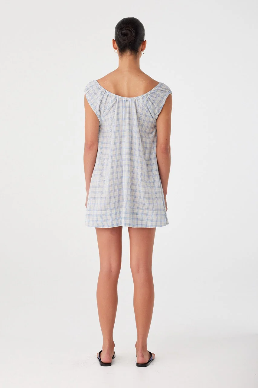 ARCAA Camille Dress - Powder Blue Check