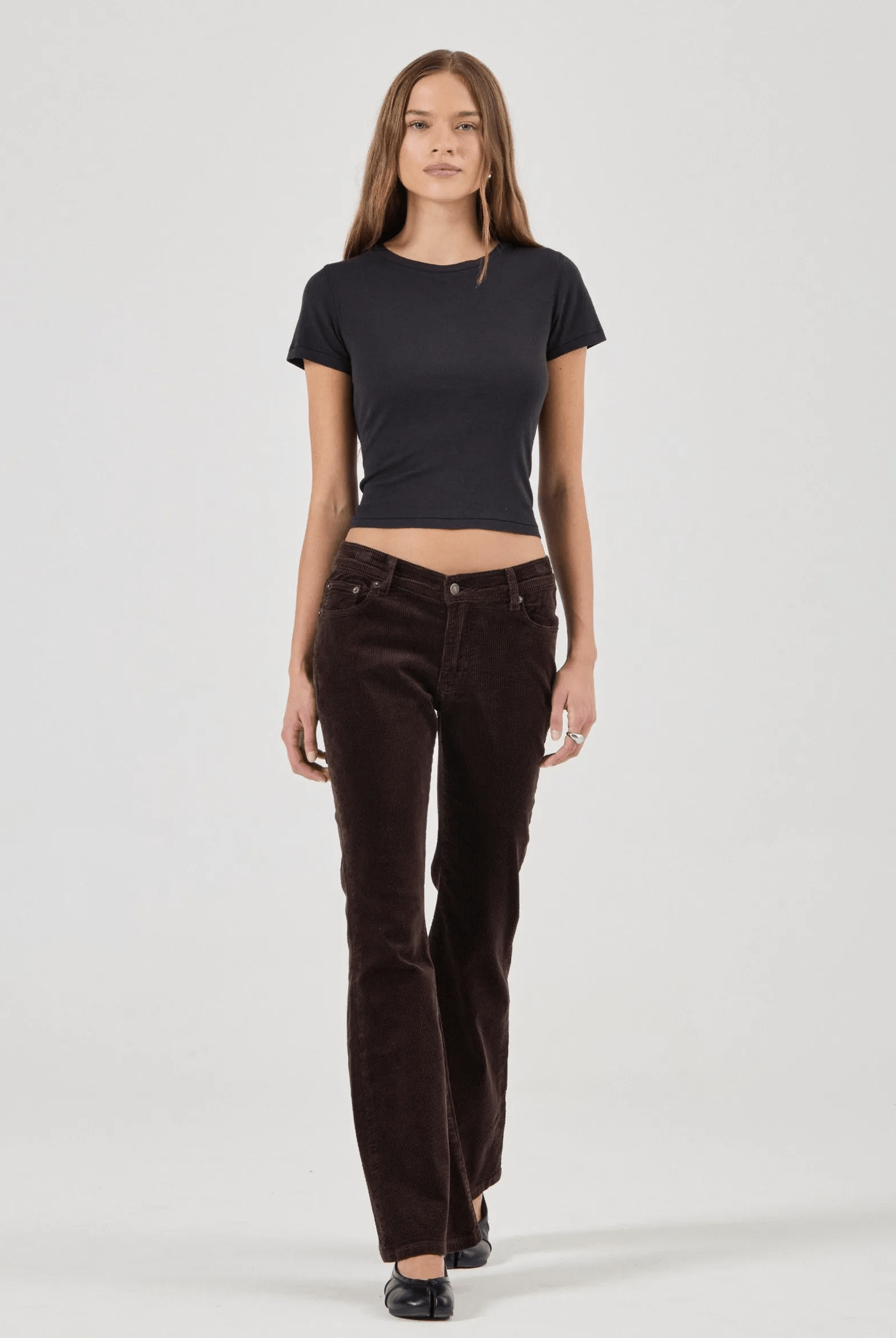 ROLLA'S Downtown flare jean - Expresso cord