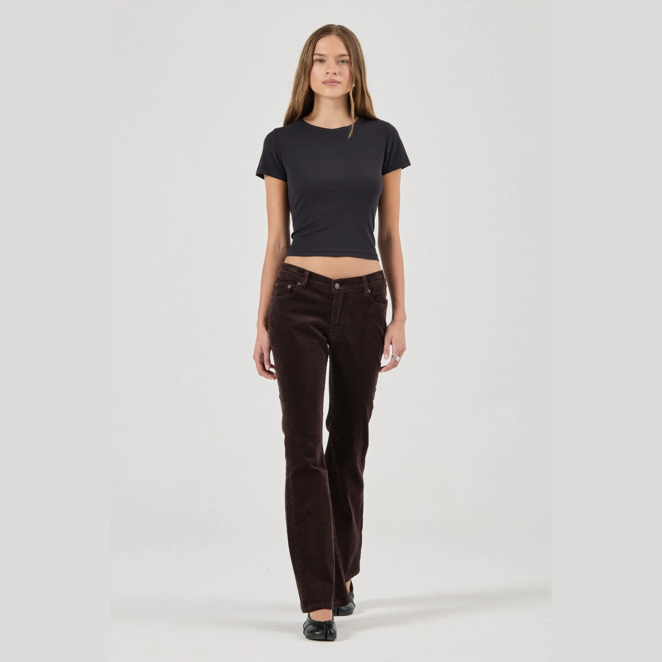 ROLLA'S Downtown flare jean - Expresso cord