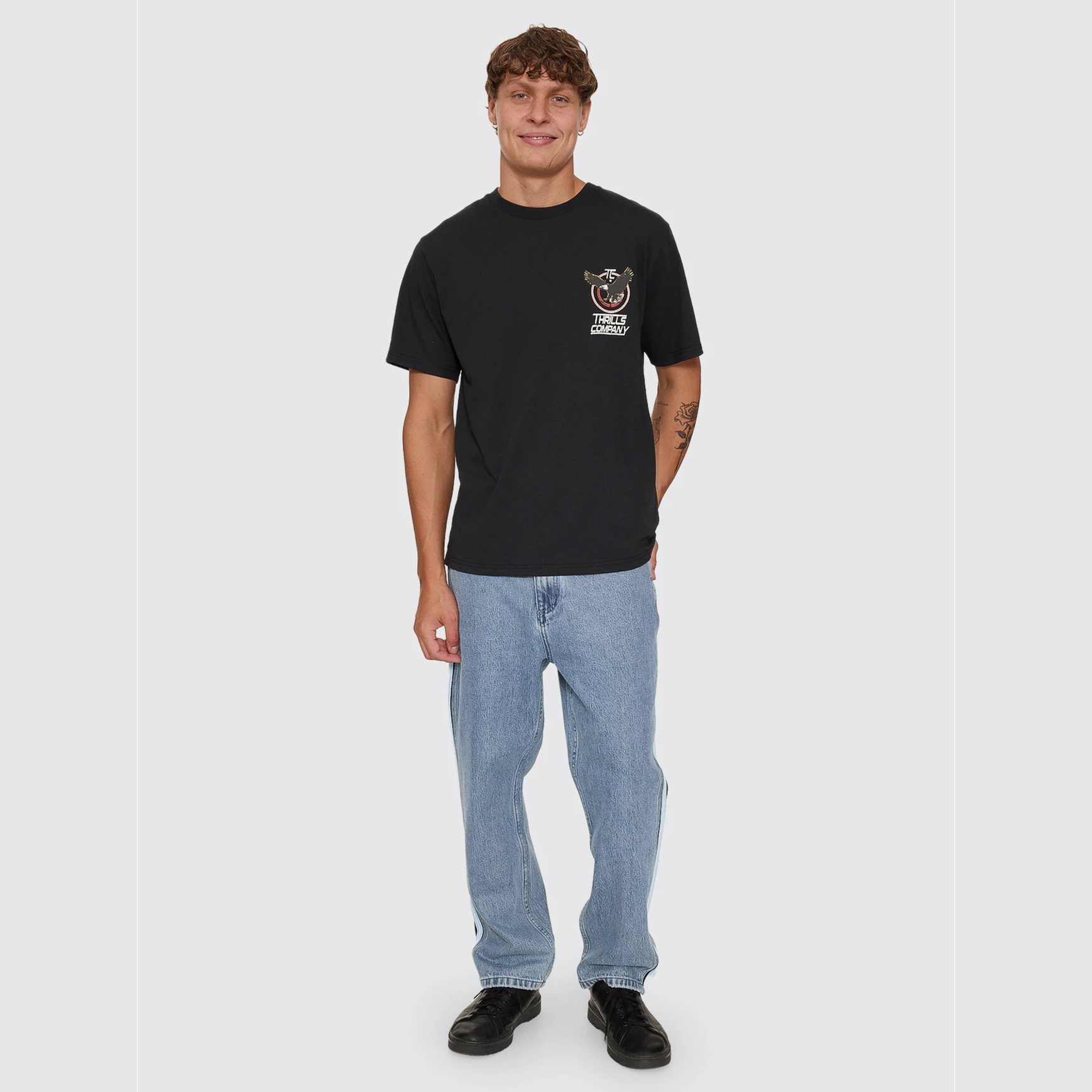 THRILLS Split decisions slacker relaxed denim jean - Vintage stone blue