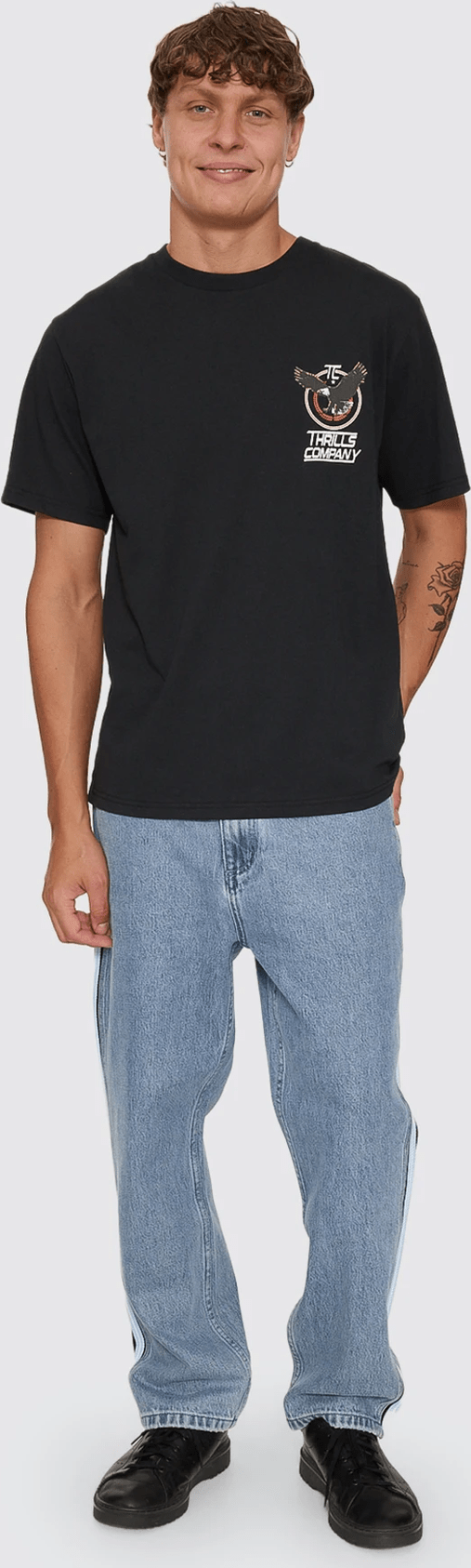 THRILLS Split decisions slacker relaxed denim jean - Vintage stone blue