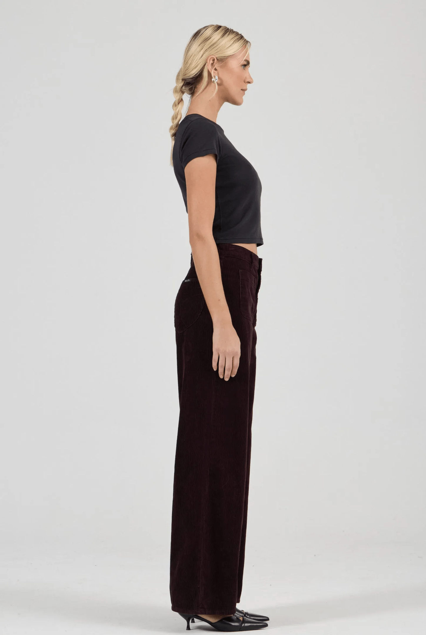 ROLLA'S Relaxed Sailor Jean Long - Dark Cherry Cord
