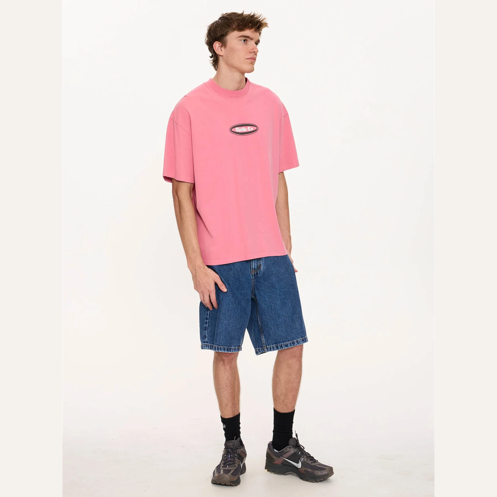 THRILLS Bueno Bueno Bueno Oversize Fit Tee - Heather Rose
