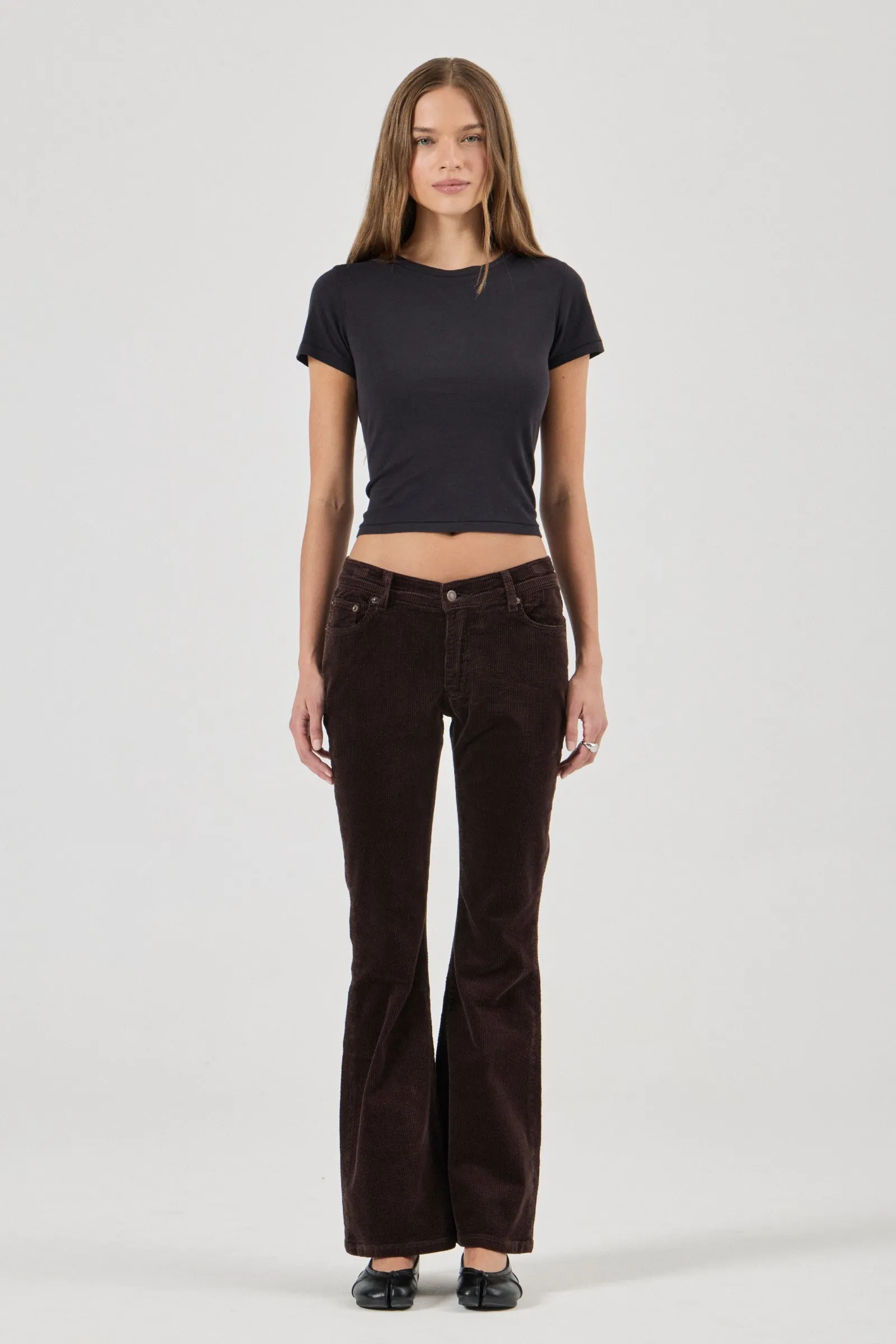ROLLA'S Downtown flare jean - Expresso cord