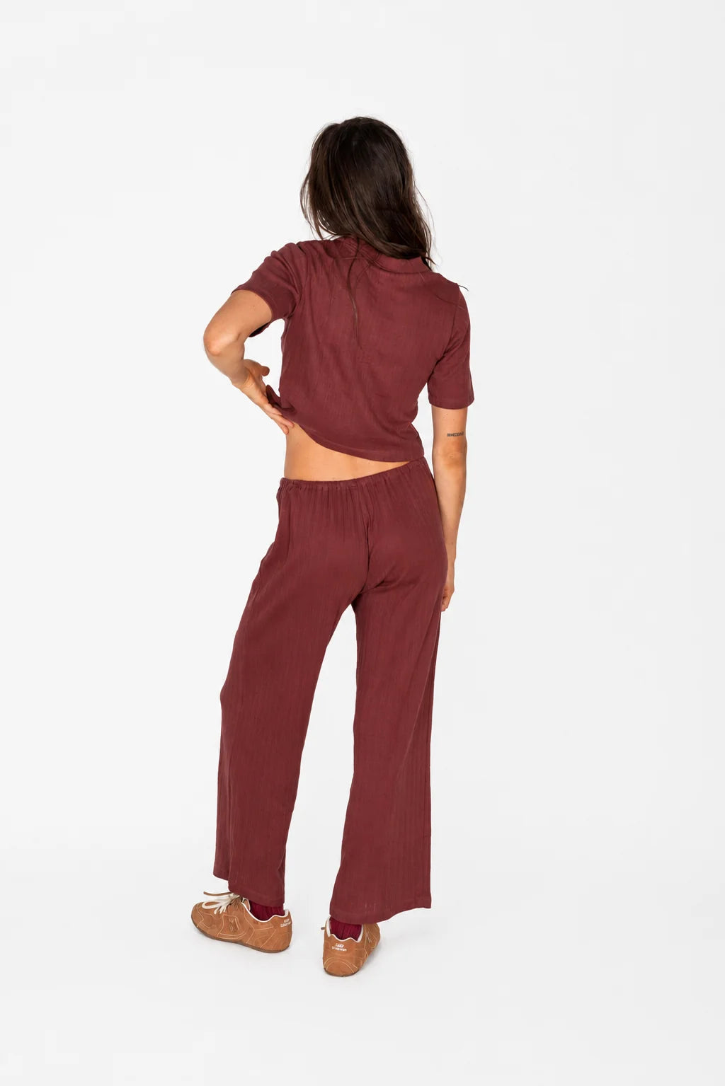 Atmosea Beach PJ Pointelle Pant BURGUNDY