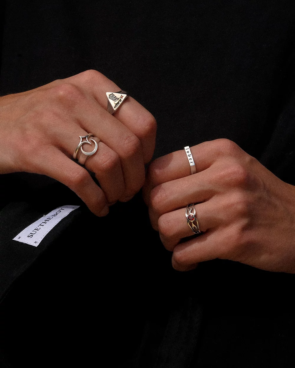 SUE THE BOY Celestial Ring size O - 925 Silver