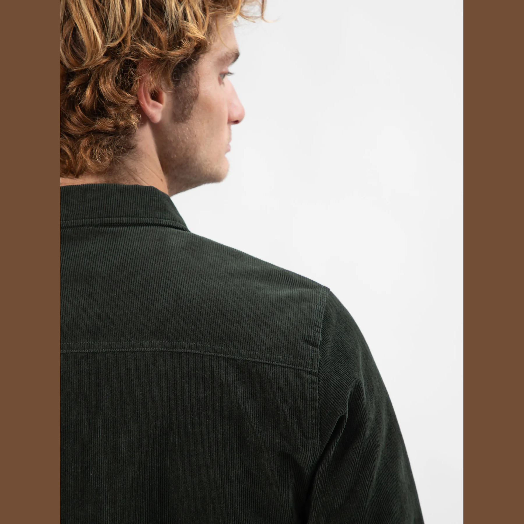 MR SIMPLE Quilted Cord Jacket - Pine