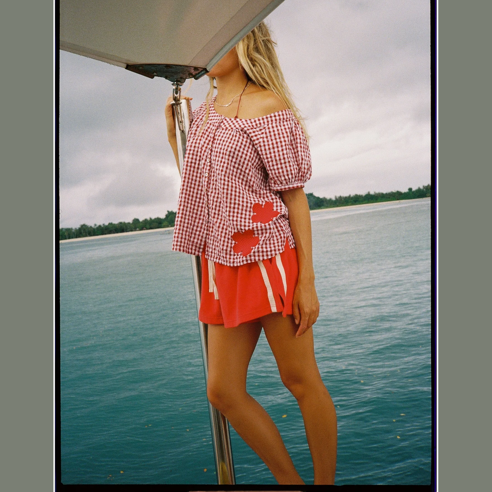 ATMOSEA Adults Terry towelling shorts - Chilli