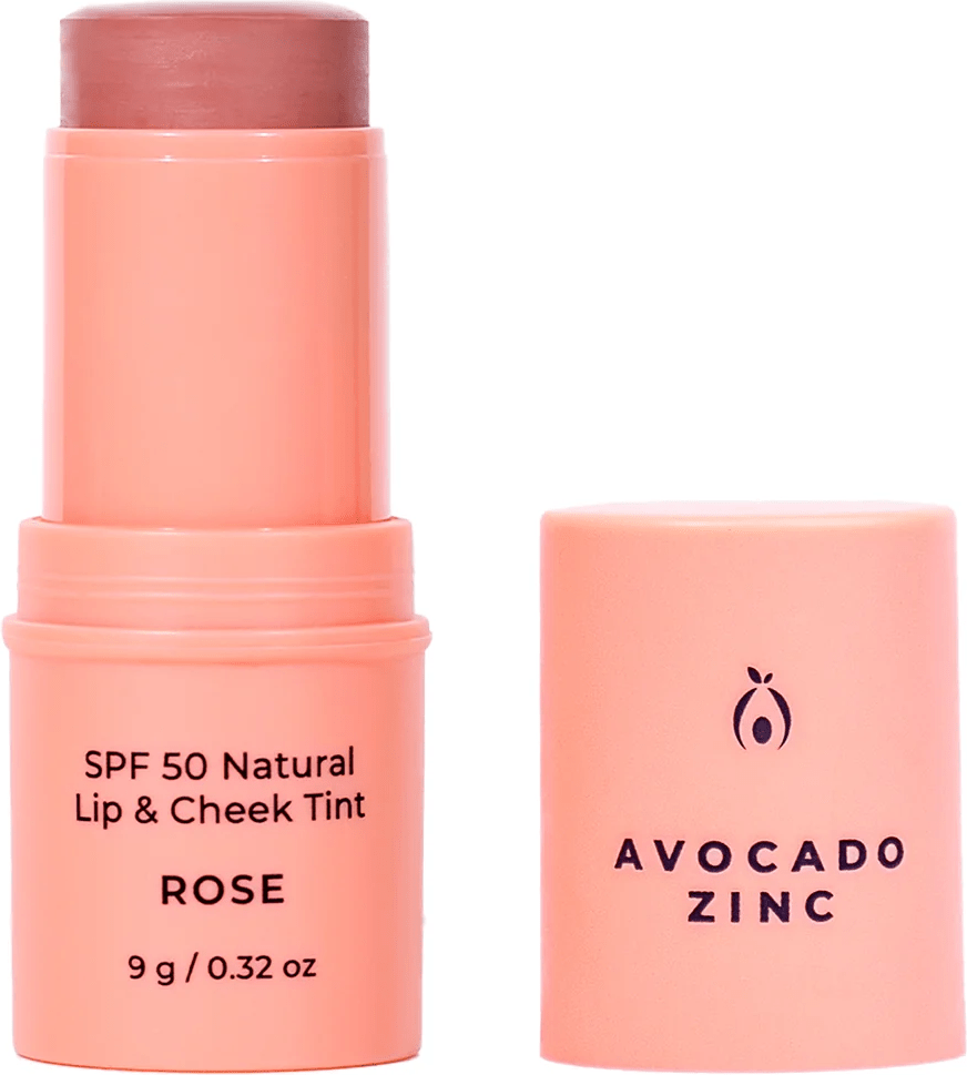 AVOCADO ZINC SPF 50 Natural Lip & Cheek Tint - Rose