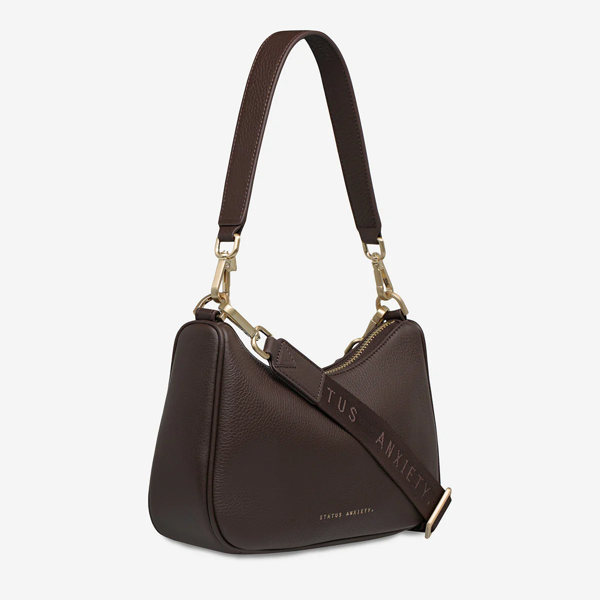 STATUS ANXIETY Look Both Ways Bag - Cocoa/Brushed Gold