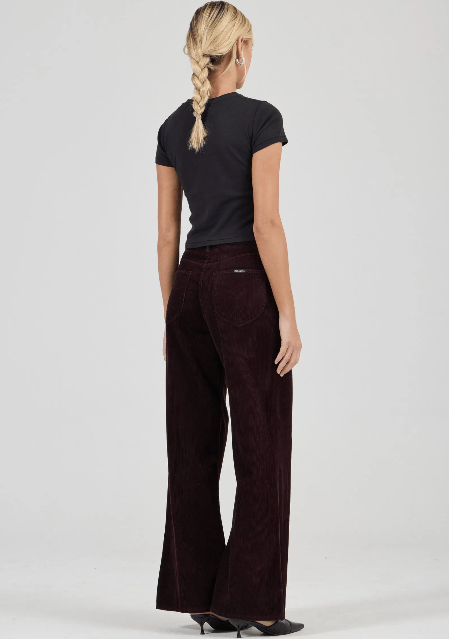 ROLLA'S Relaxed Sailor Jean Long - Dark Cherry Cord