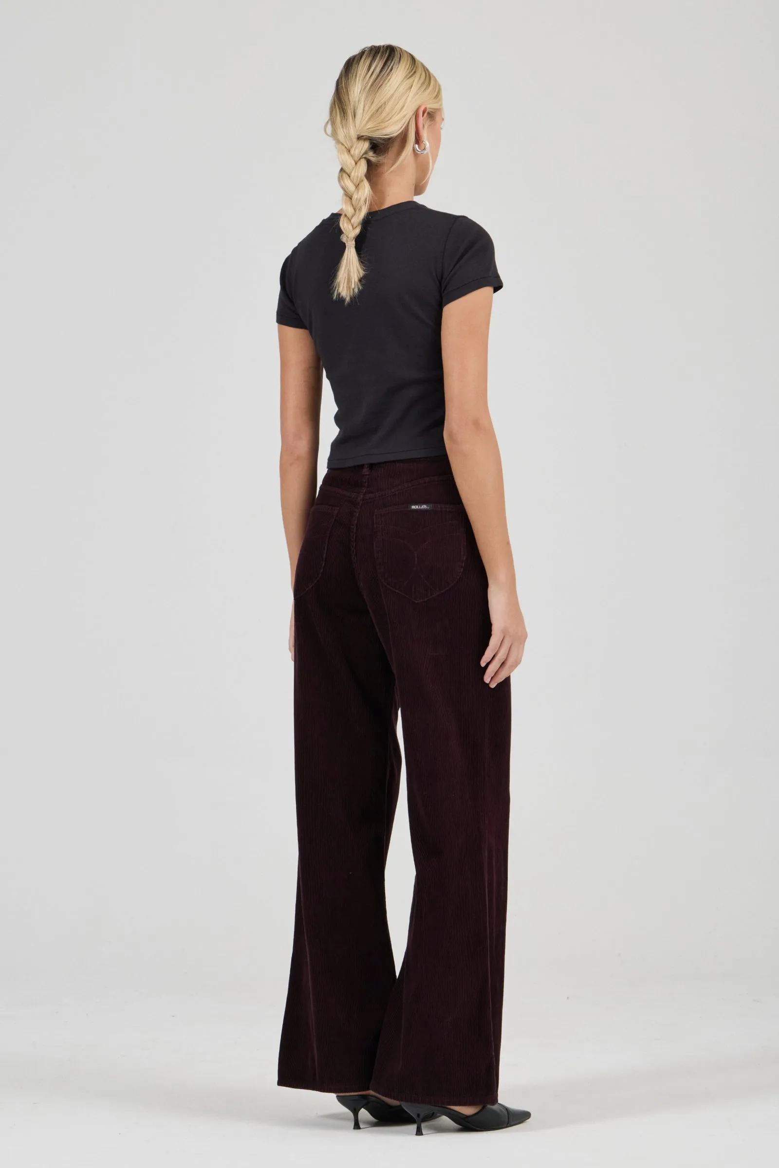 ROLLA'S Relaxed Sailor Jean Long - Dark Cherry Cord