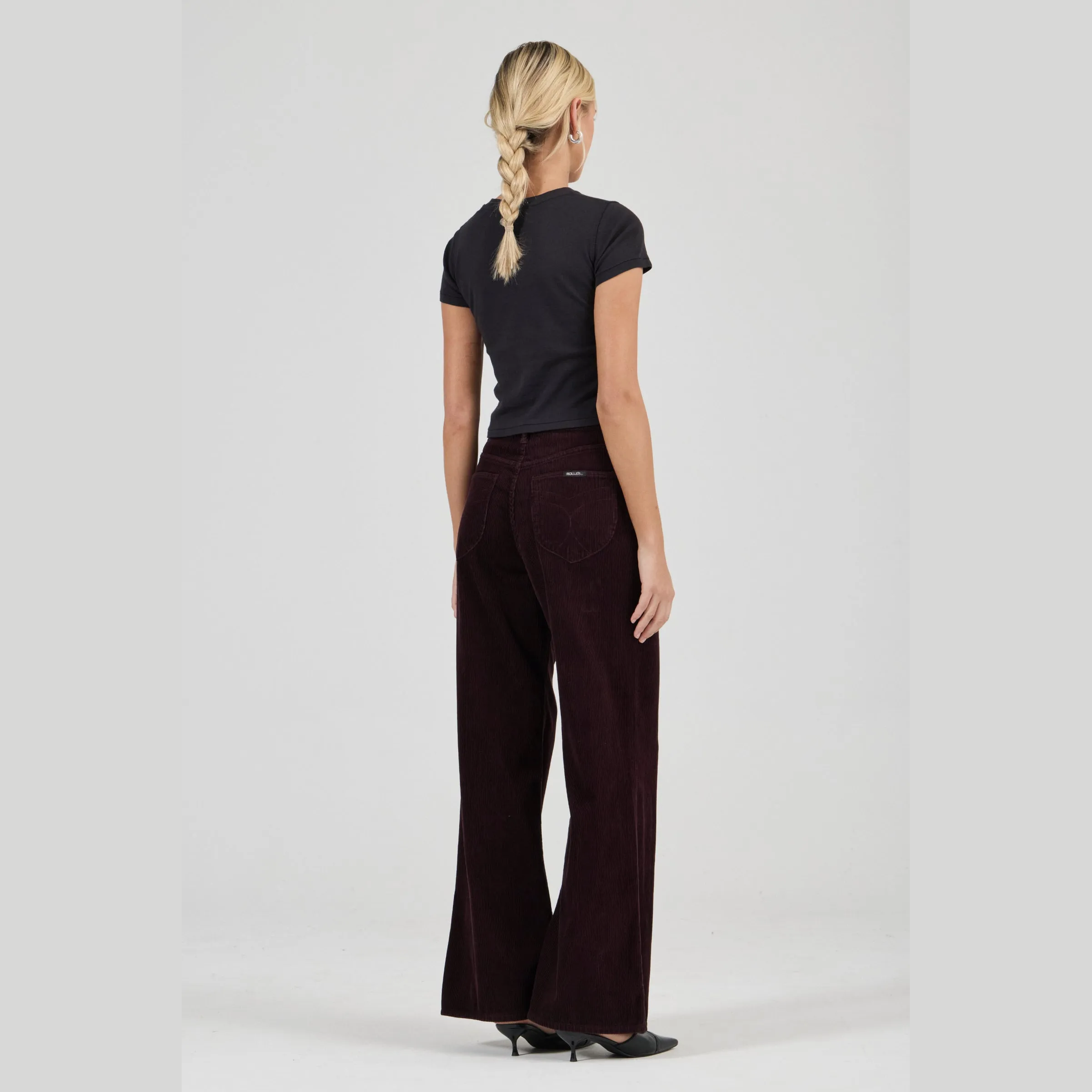 ROLLA'S Relaxed Sailor Jean Long - Dark Cherry Cord