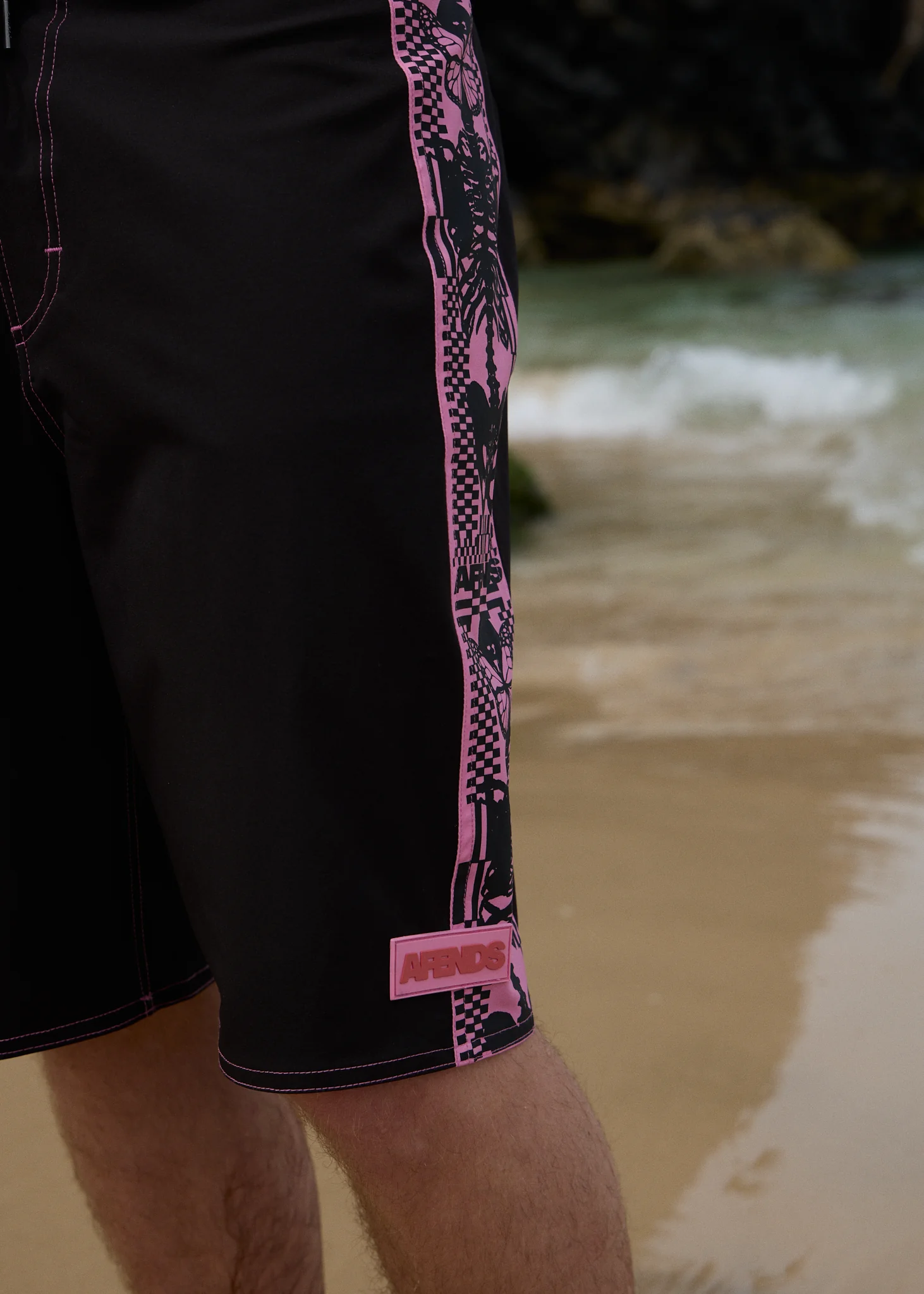 AFENDS Boned- Surf Related V2 Boardshorts 20" - Black