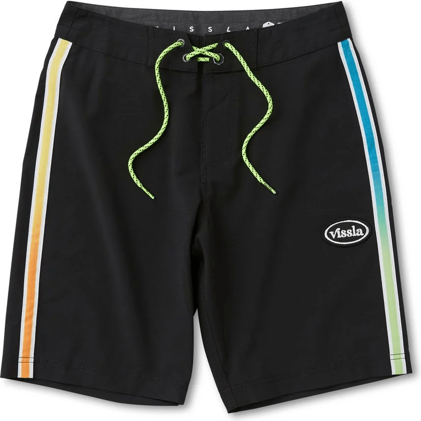 VISSLA Long Sets 13" Kids Boardshort - Black