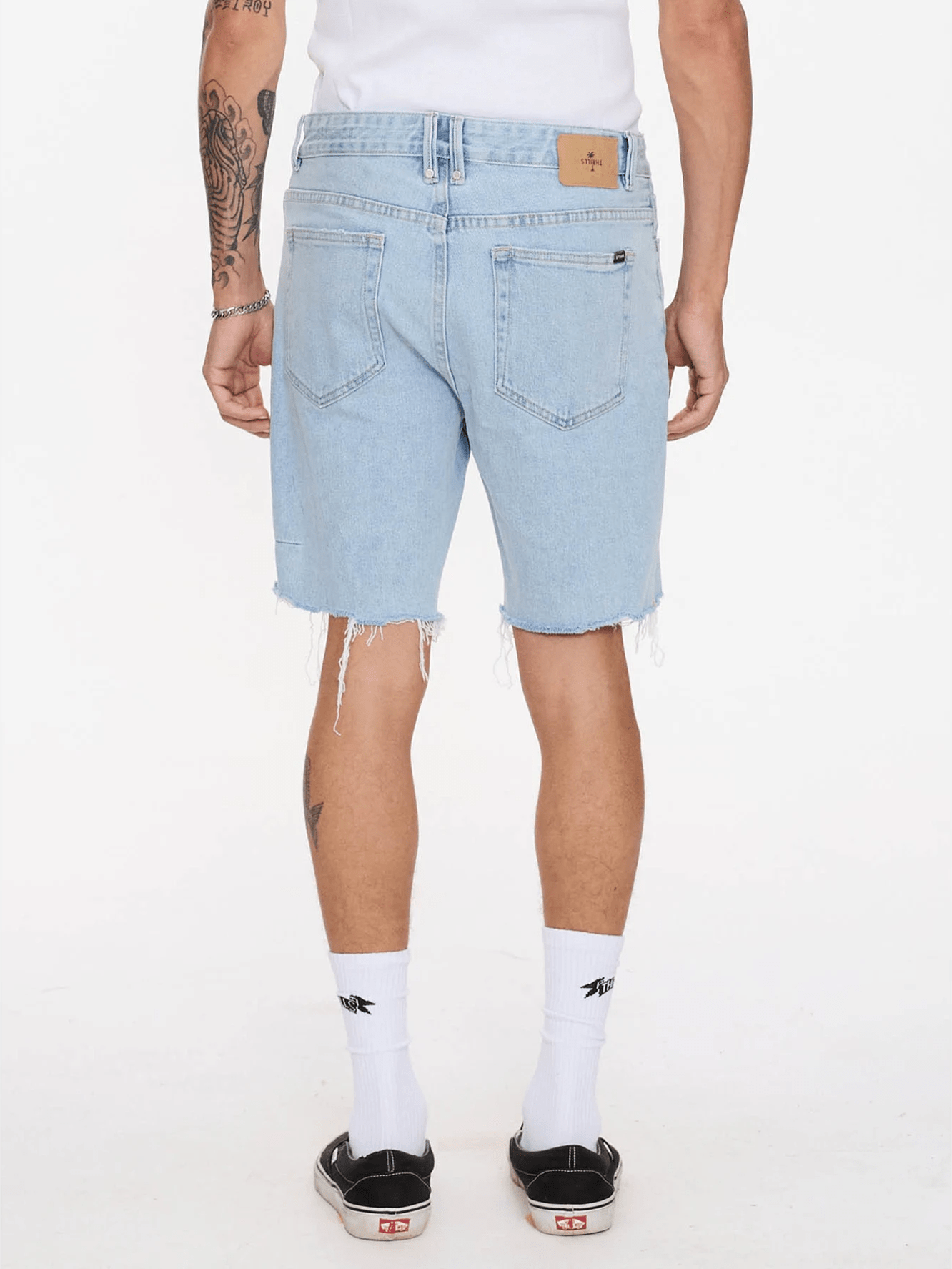 THRILLS Bones Raw Slim Denim Short - Serenity blue