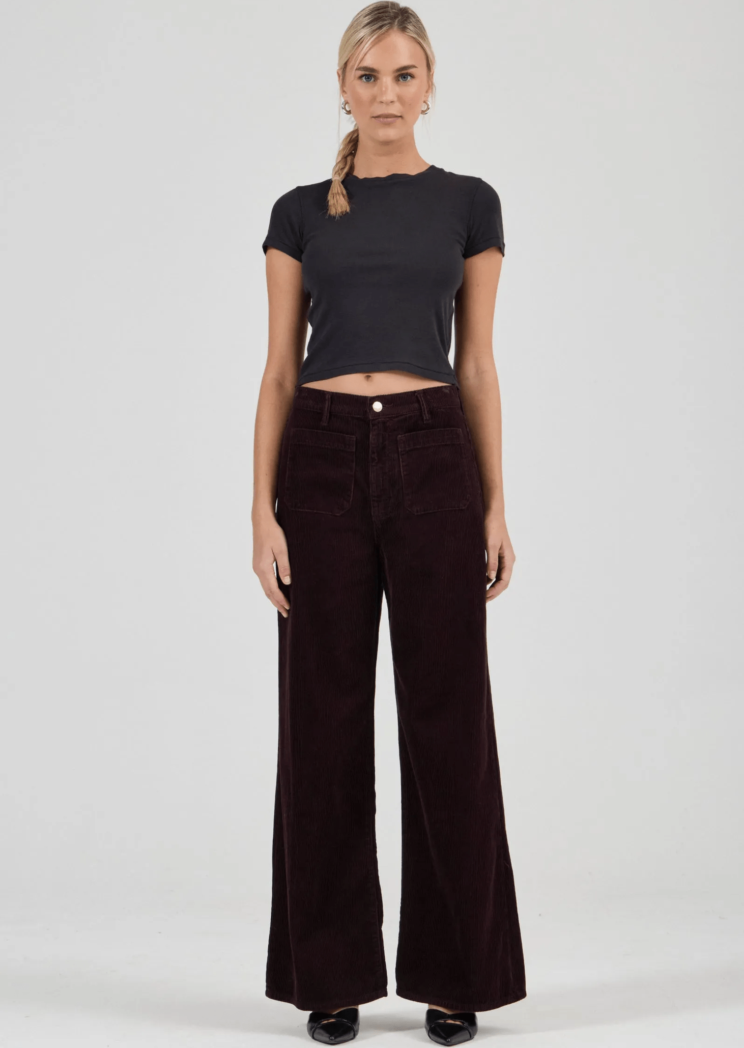 ROLLA'S Relaxed Sailor Jean Long - Dark Cherry Cord