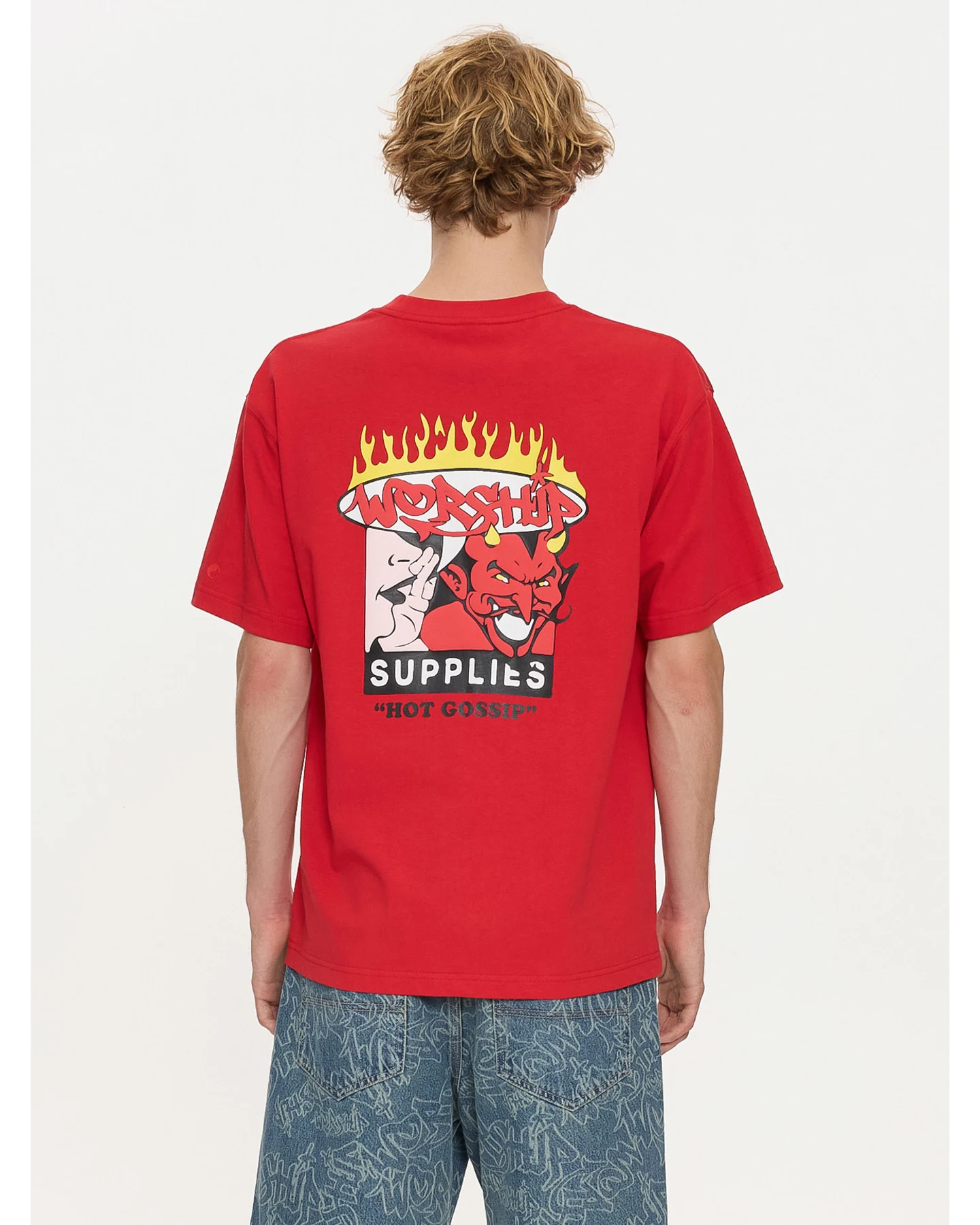 WORSHIP Hot Gossip Tee - Lucky Red