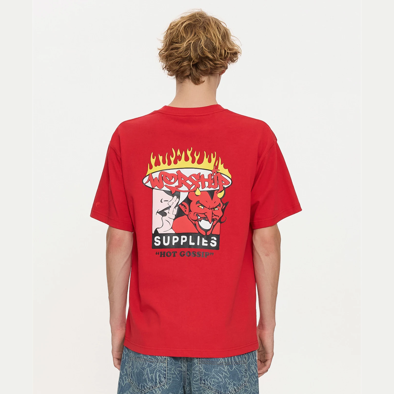 WORSHIP Hot Gossip Tee - Lucky Red
