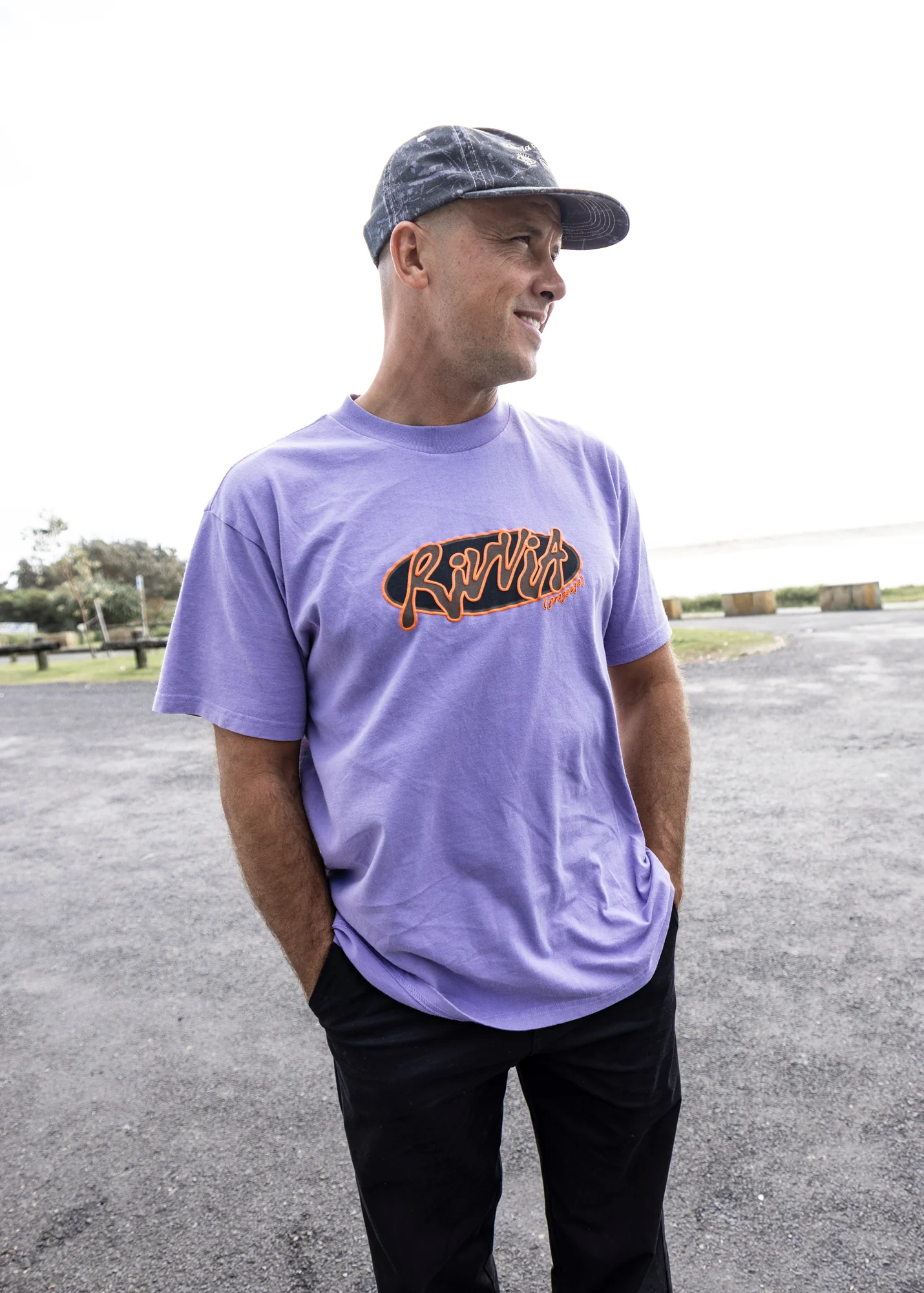 RIVVIA PROJECTS Oval graf relaxed fit t-shirt - Washed purple