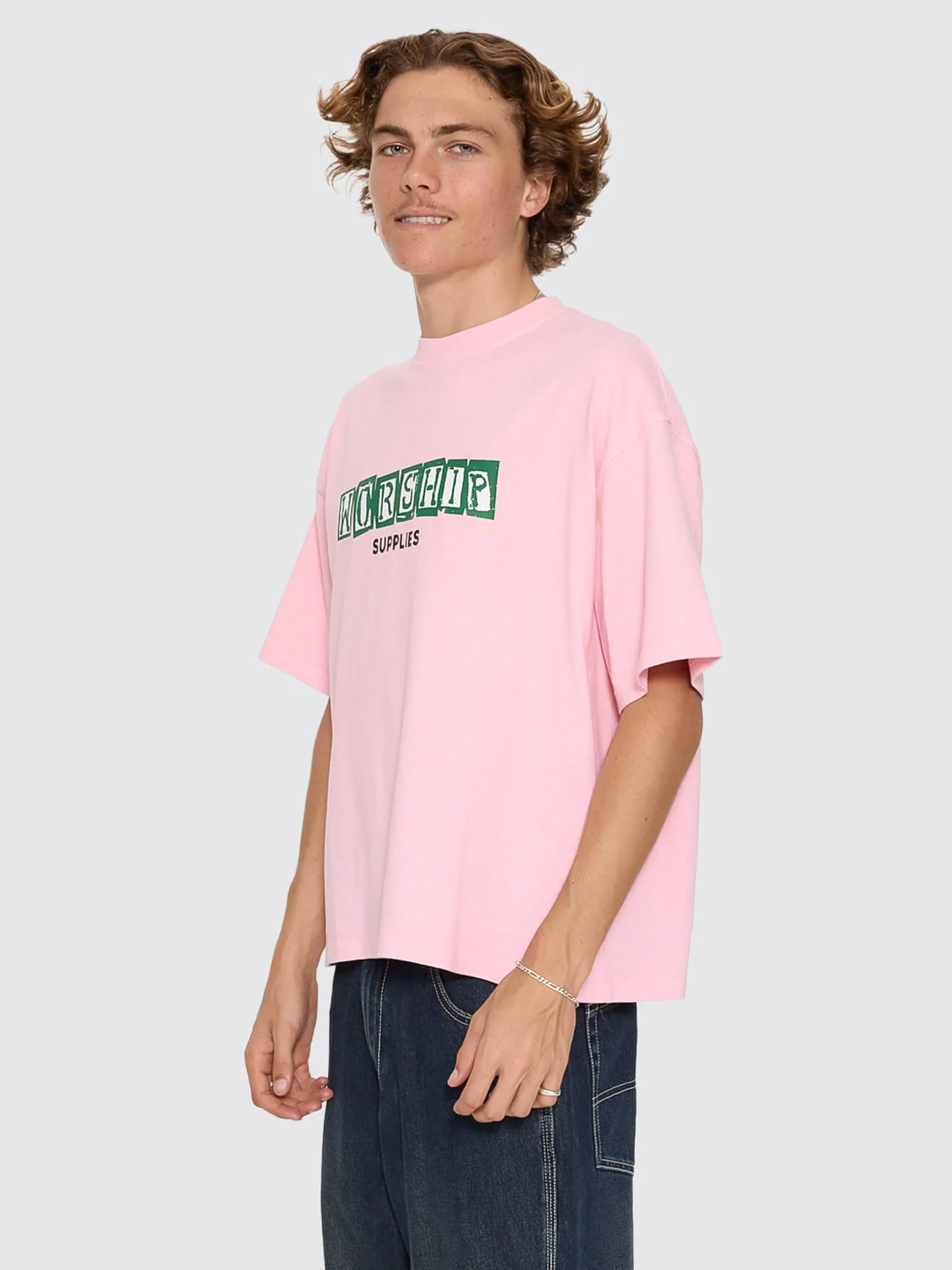 WORSHIP Dogs Life Crop Tee - Parfait Pink