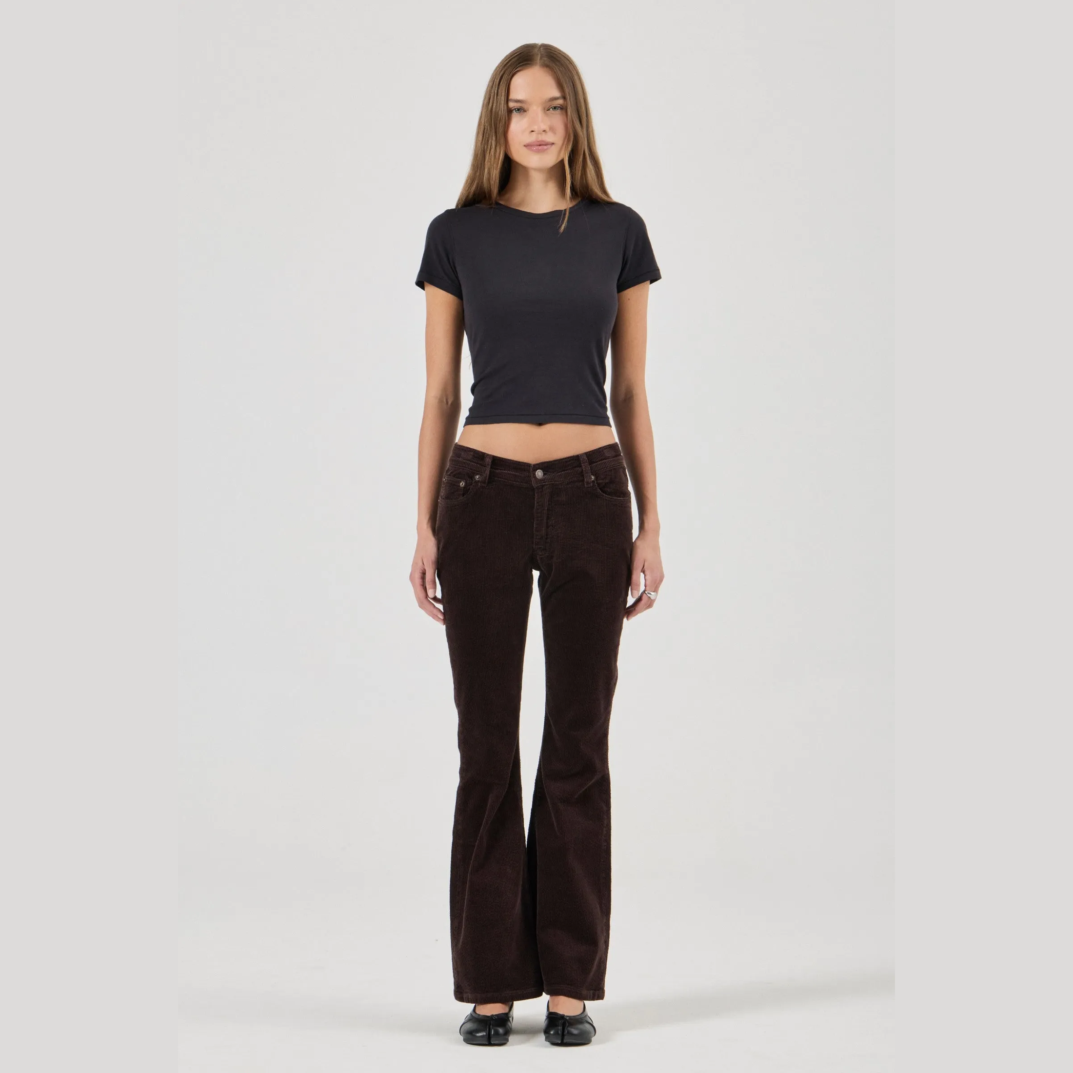 ROLLA'S Downtown flare jean - Expresso cord