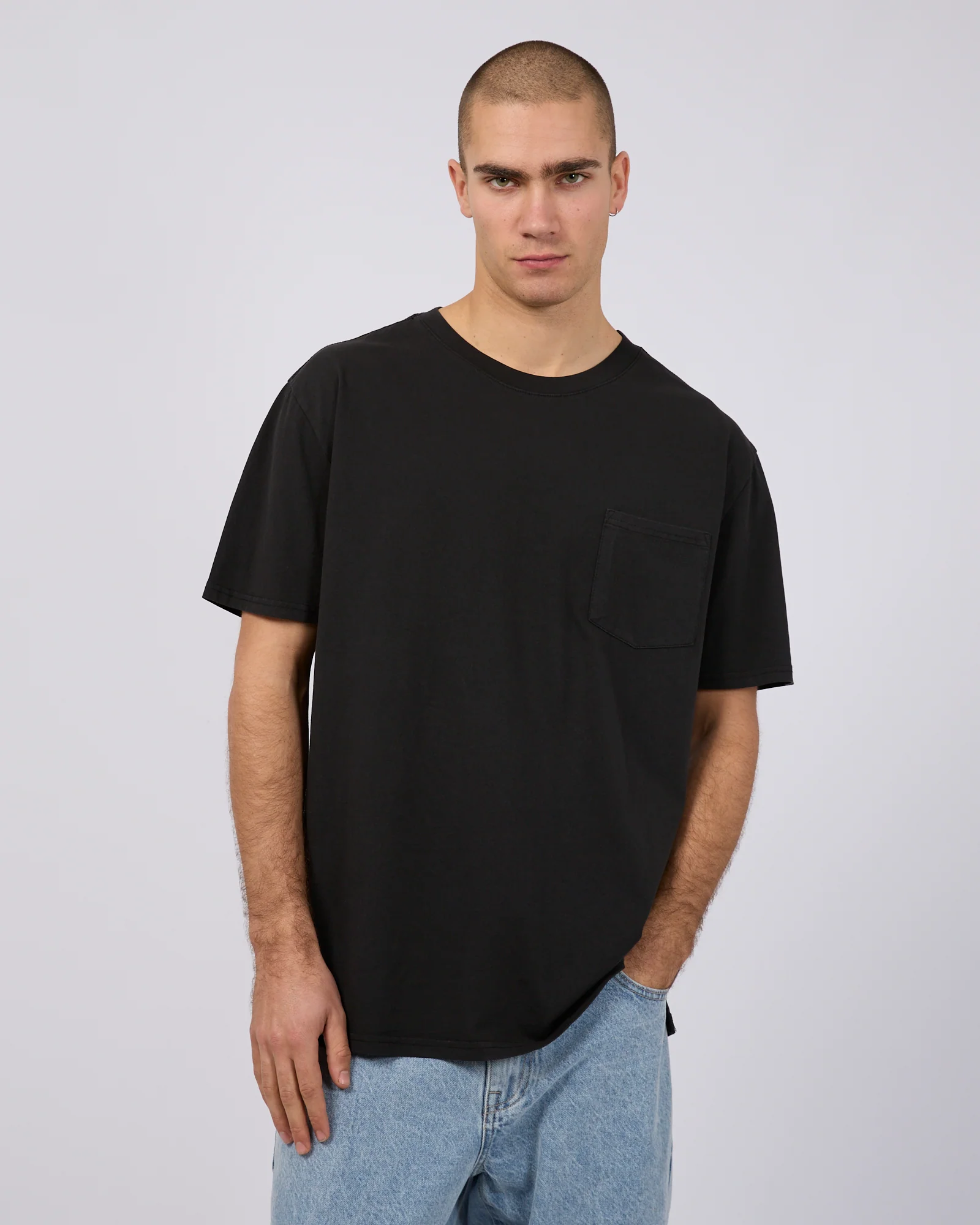 SILENT THEORY Surplus pocket tee II - Washed black