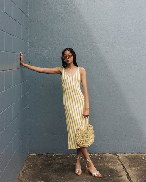 Rue Stiic Molly Knit Dress - Vertical Stripes