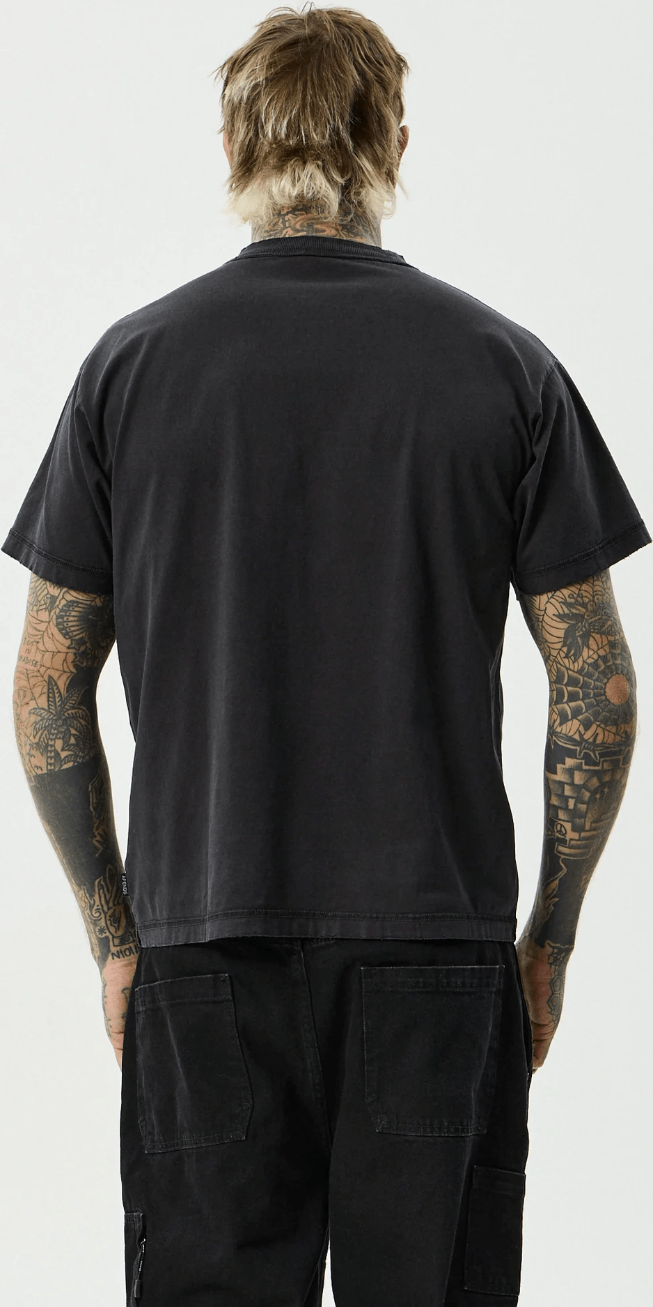 AFENDS Shell Times Boxy Fit Tee - Stone Black
