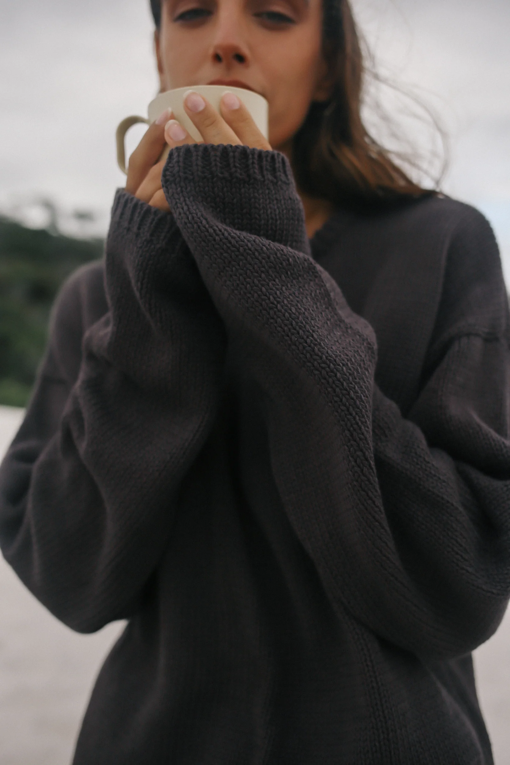THE BARE ROAD Lucia Knit Jumper - Chocolate