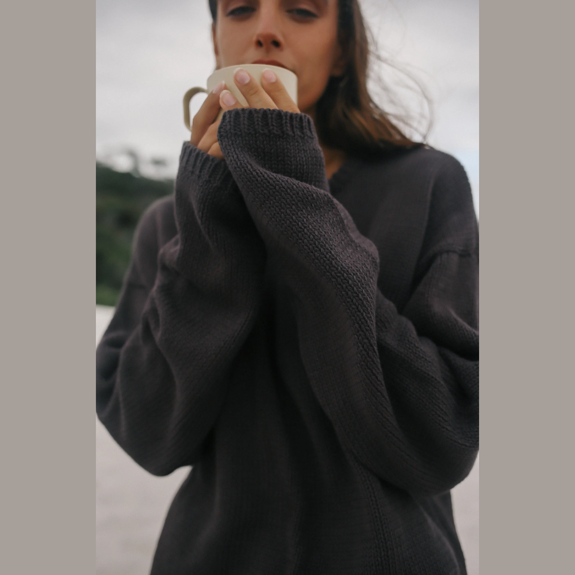 THE BARE ROAD Lucia Knit Jumper - Chocolate