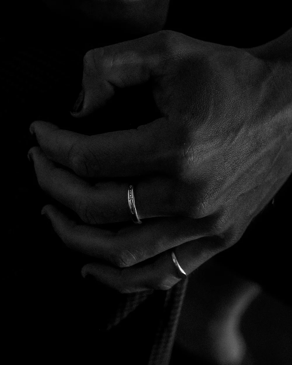 SUE THE BOY Dagger Stacker Ring Size T - 925 silver