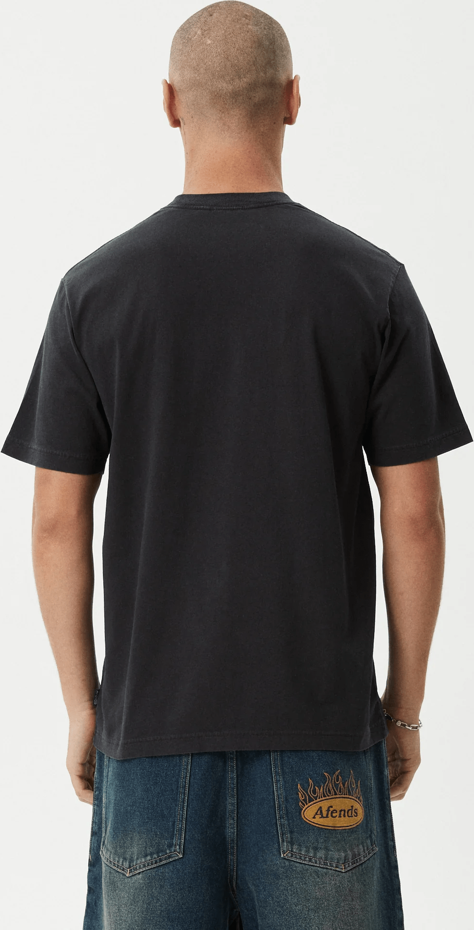 AFENDS Abiza- Retro Tee - Stone black