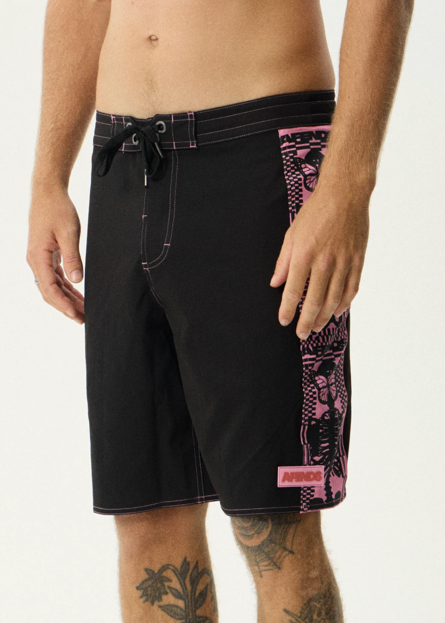 AFENDS Boned- Surf Related V2 Boardshorts 20" - Black