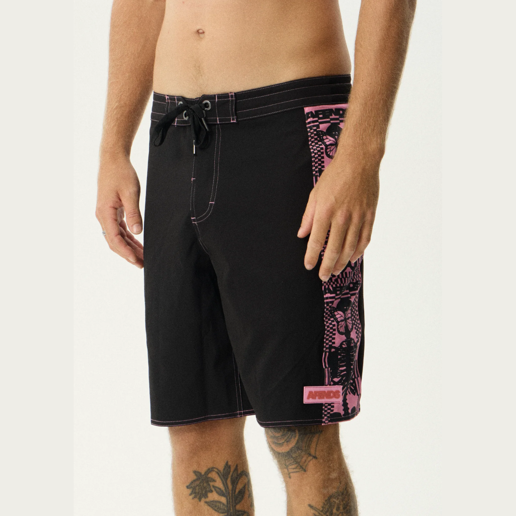 AFENDS Boned- Surf Related V2 Boardshorts 20" - Black