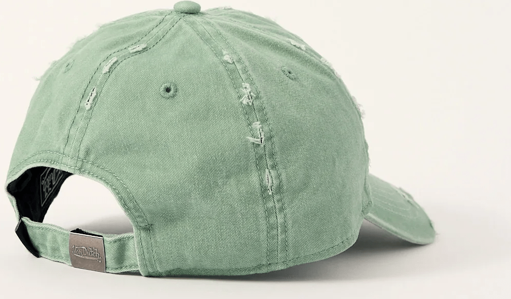 VON DUTCH Distressed Zigzag Dad Cap - Sage