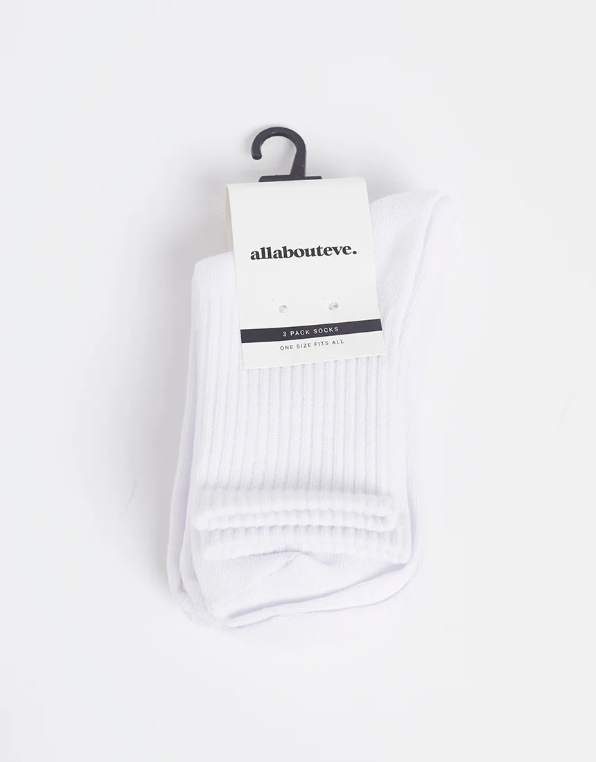 ALL ABOUT EVE Ankle socks 3pack - White
