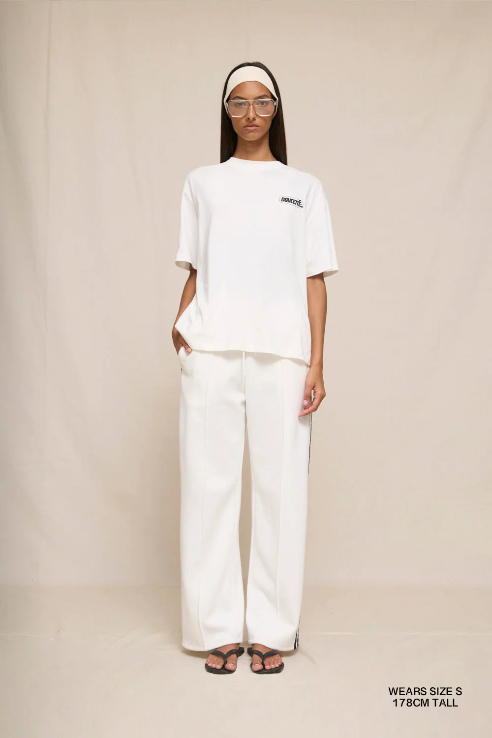DOUCETTE My green heart regular tee - Ivory